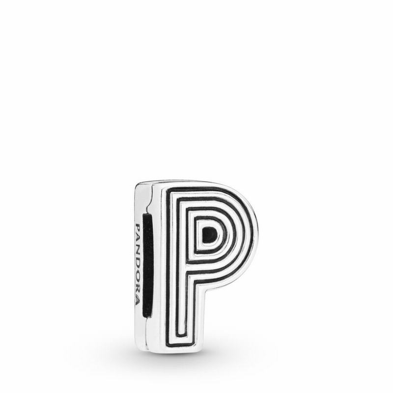 Pandora Reflexions™ Letter P Clip Charm Silver Egypt IW0695284
